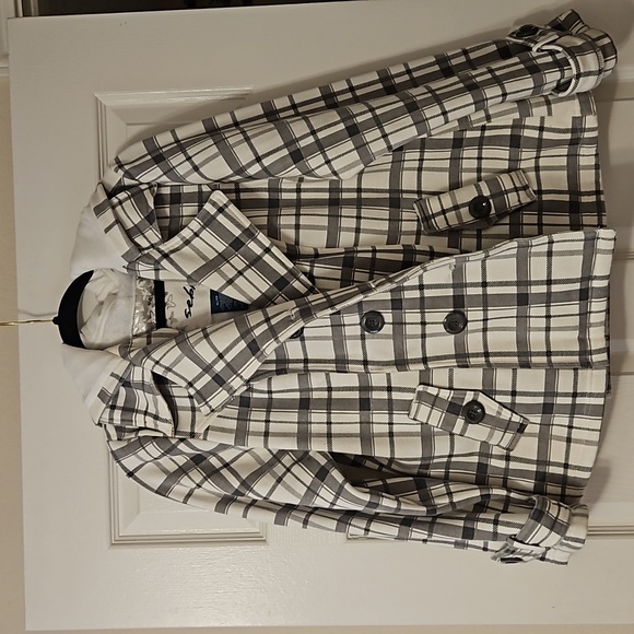 Sebby Jackets & Blazers - plaid coat with hood